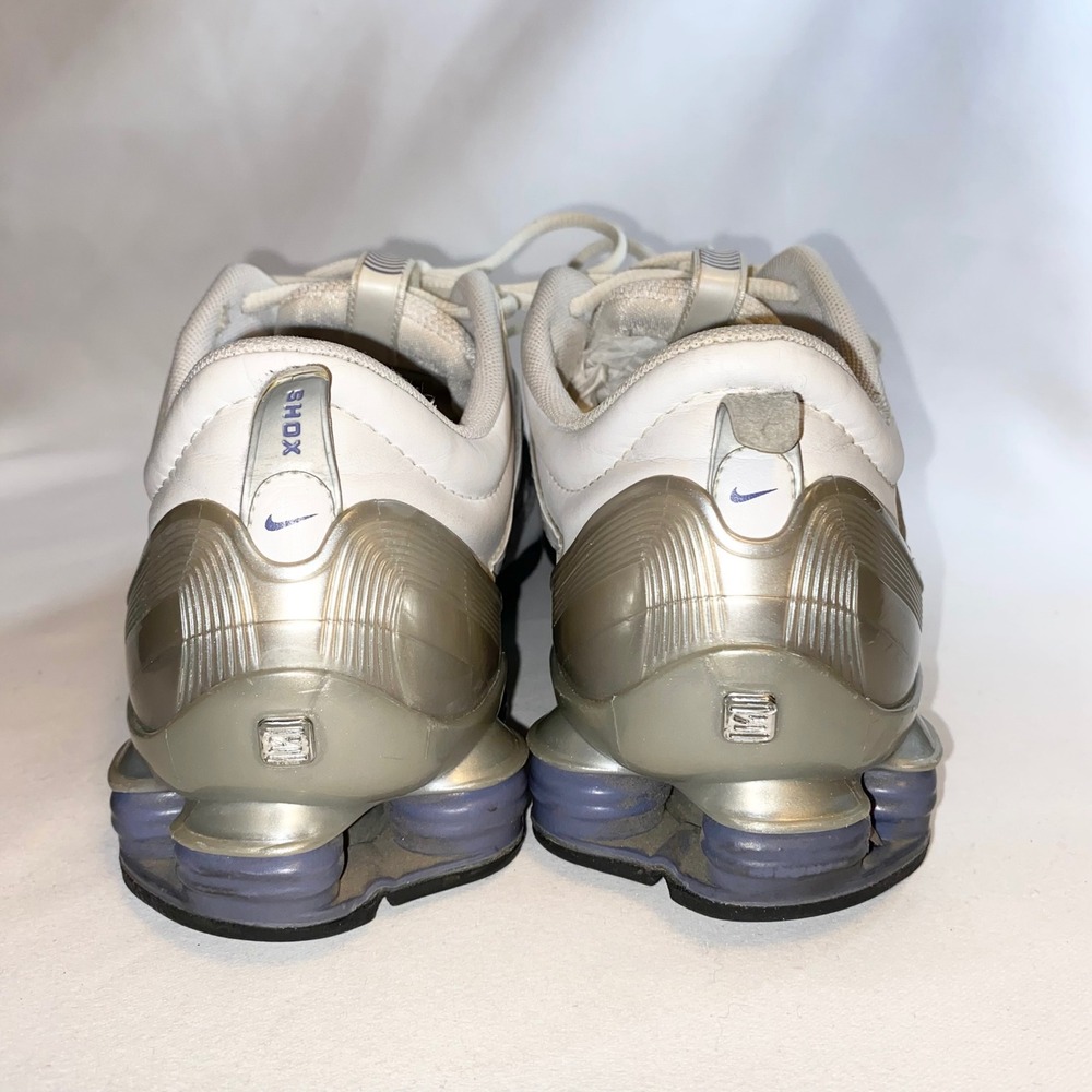 Nike Shox VT White Metallic Silver Blue Womens Running Shoes 312756-141 Size 8 - Picture 15 of 16